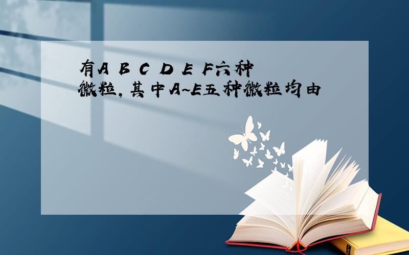 有A B C D E F六种微粒,其中A~E五种微粒均由