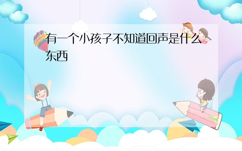 有一个小孩子不知道回声是什么东西