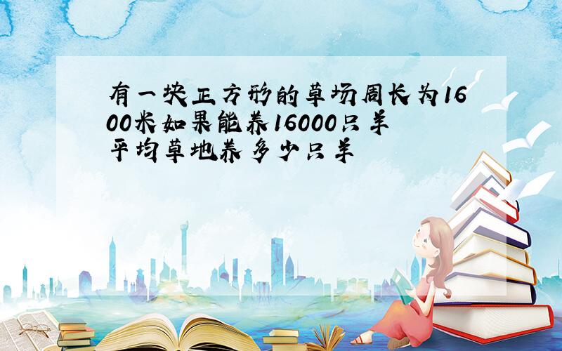 有一块正方形的草场周长为1600米如果能养16000只羊平均草地养多少只羊