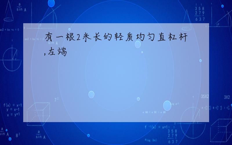 有一根2米长的轻质均匀直杠杆,左端