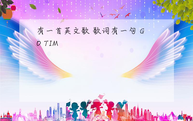 有一首英文歌 歌词有一句 GO TIM