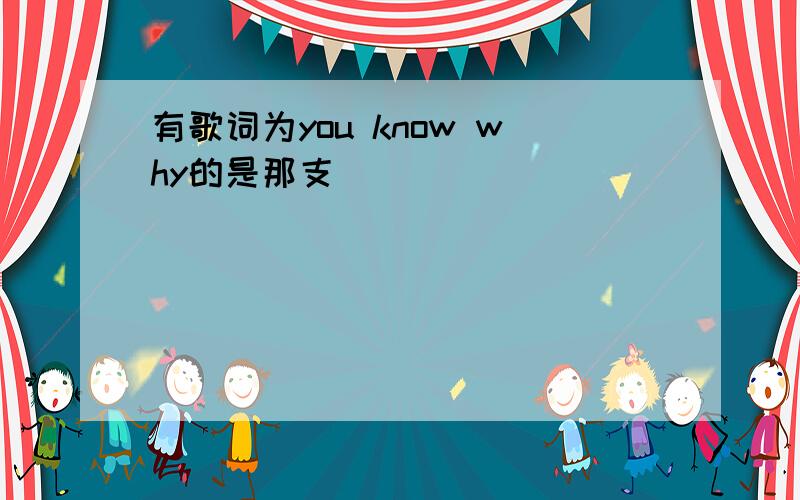 有歌词为you know why的是那支