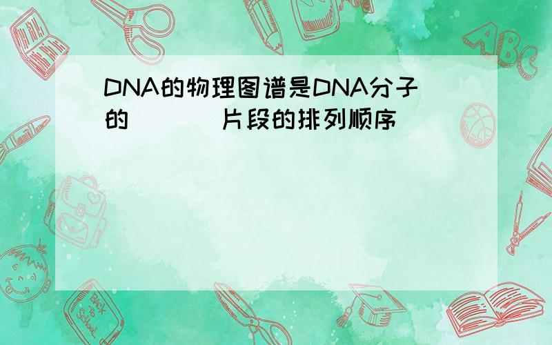 DNA的物理图谱是DNA分子的(   )片段的排列顺序