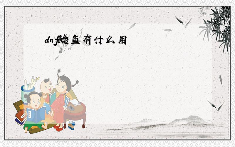 dnf鲶鱼有什么用