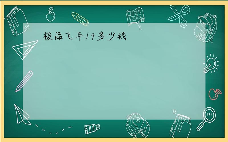 极品飞车19多少钱