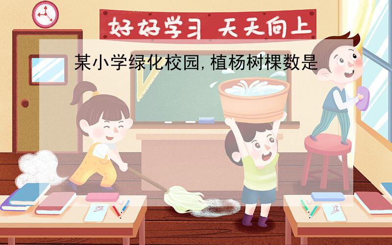 某小学绿化校园,植杨树棵数是