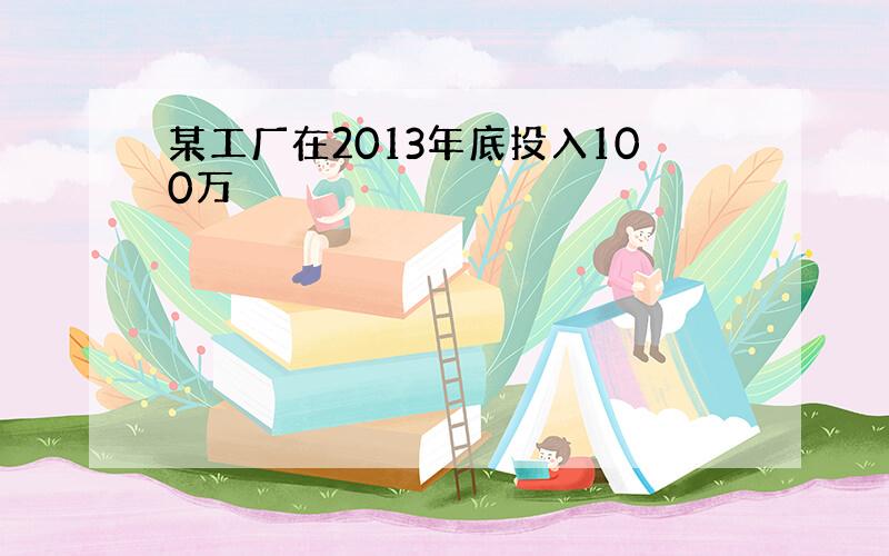 某工厂在2013年底投入100万