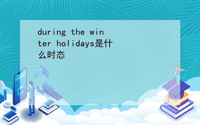 during the winter holidays是什么时态