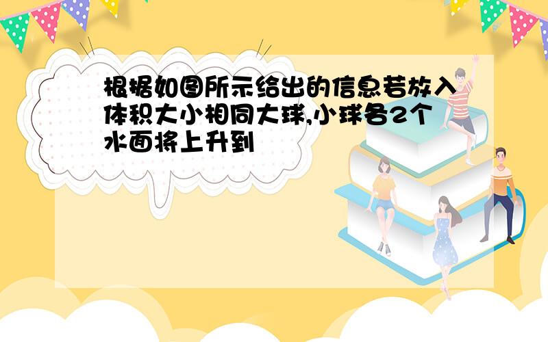 根据如图所示给出的信息若放入体积大小相同大球,小球各2个水面将上升到