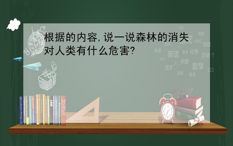 根据的内容,说一说森林的消失对人类有什么危害?