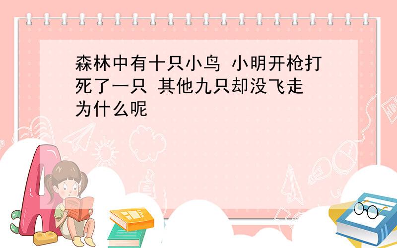 森林中有十只小鸟 小明开枪打死了一只 其他九只却没飞走 为什么呢