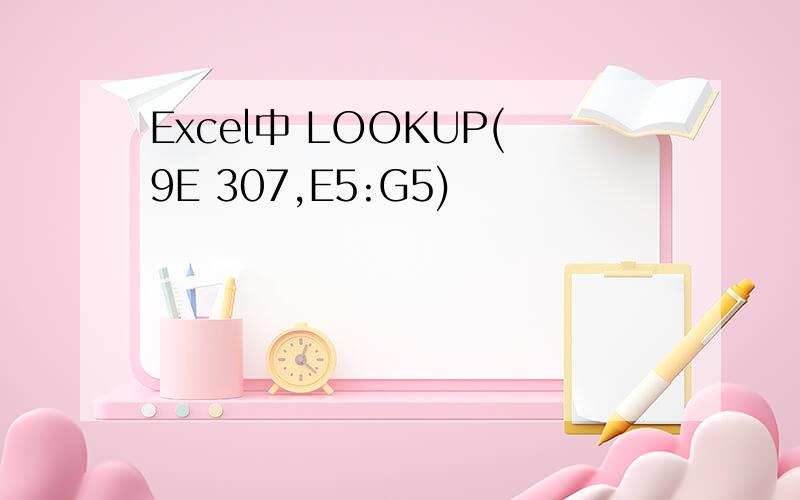 Excel中 LOOKUP(9E 307,E5:G5)