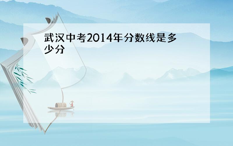 武汉中考2014年分数线是多少分