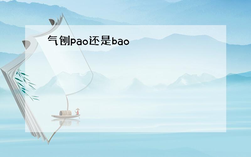 气刨pao还是bao