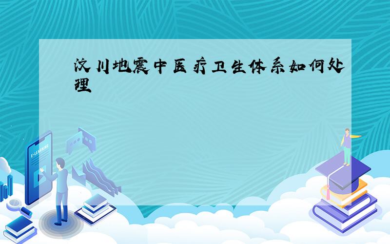 汶川地震中医疗卫生体系如何处理