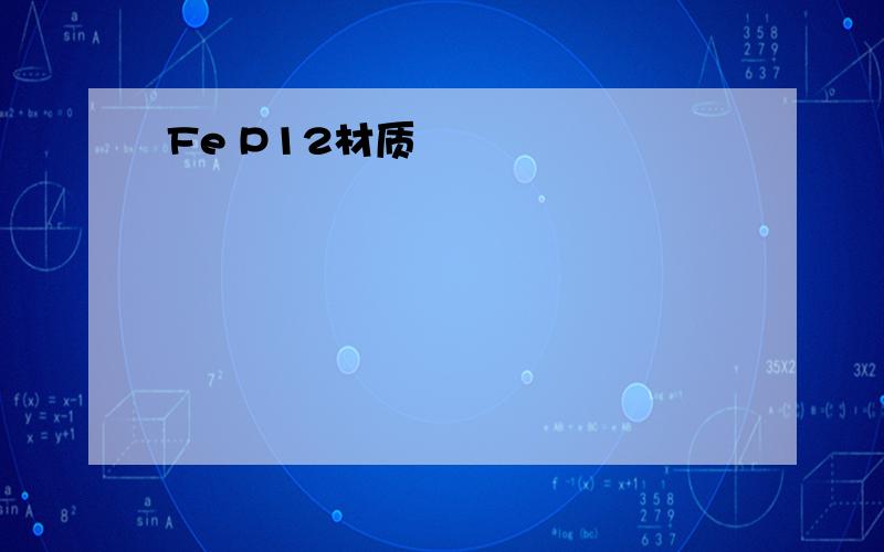 Fe P12材质