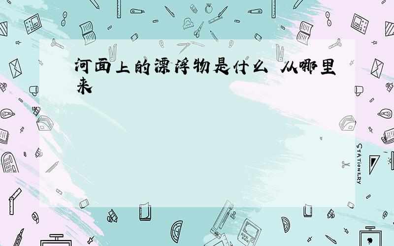 河面上的漂浮物是什么 从哪里来