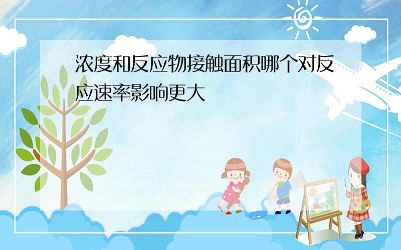 浓度和反应物接触面积哪个对反应速率影响更大