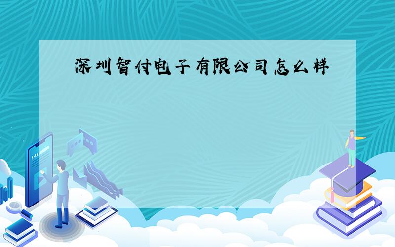 深圳智付电子有限公司怎么样