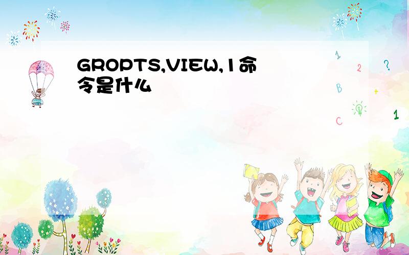 GROPTS,VIEW,1命令是什么