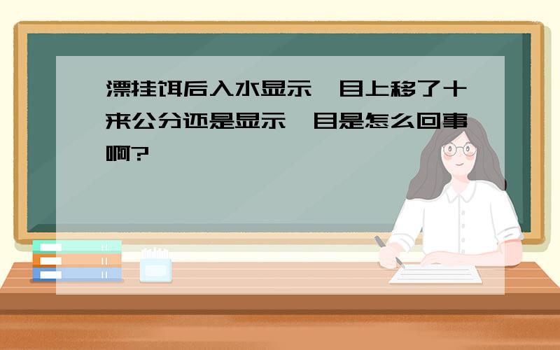 漂挂饵后入水显示一目上移了十来公分还是显示一目是怎么回事啊?