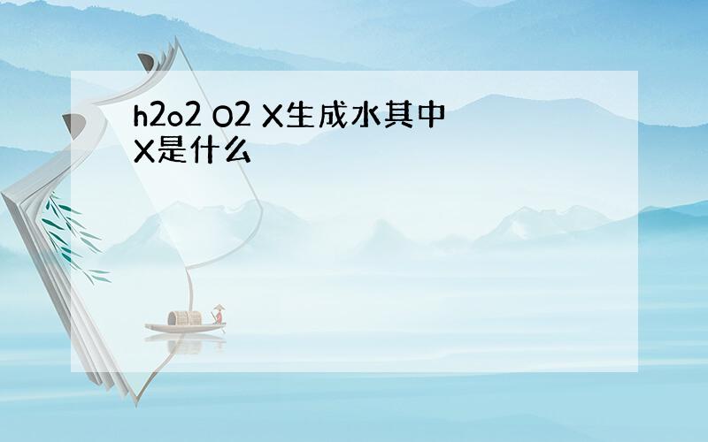 h2o2 O2 X生成水其中X是什么