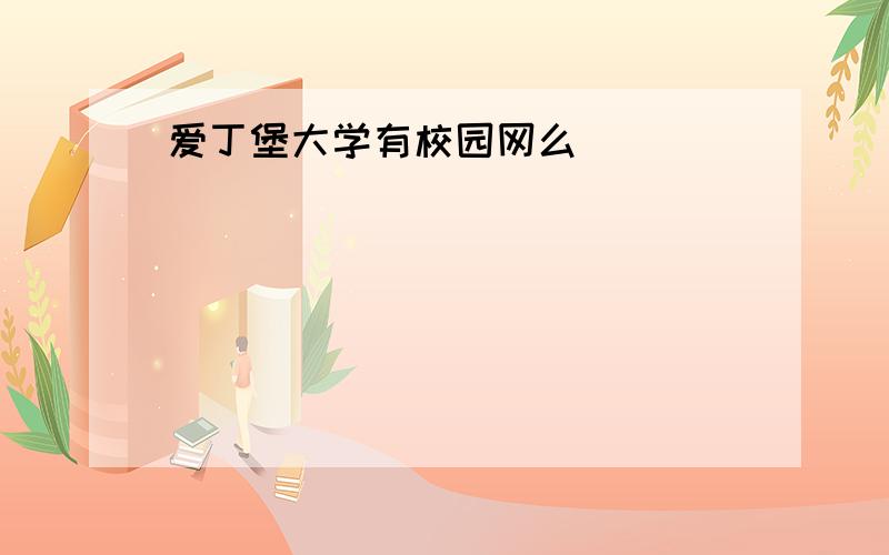 爱丁堡大学有校园网么