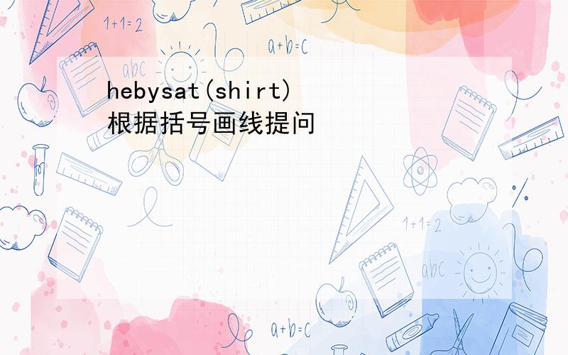 hebysat(shirt)根据括号画线提问