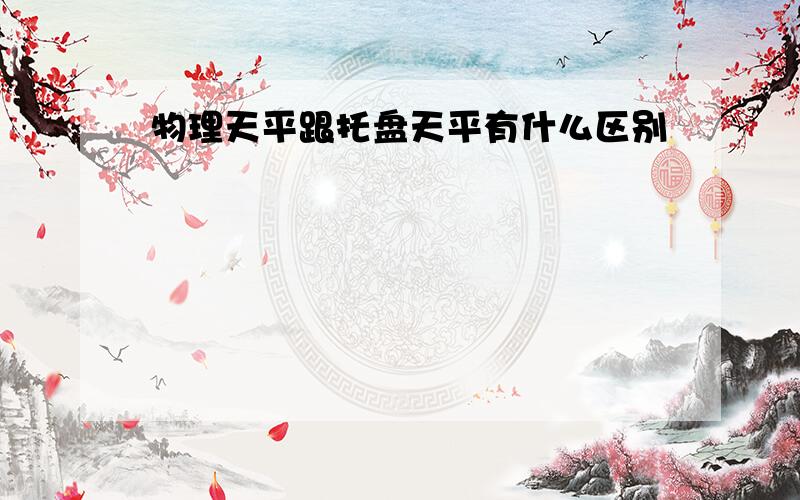 物理天平跟托盘天平有什么区别