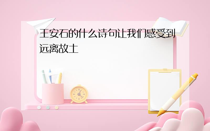 王安石的什么诗句让我们感受到远离故土