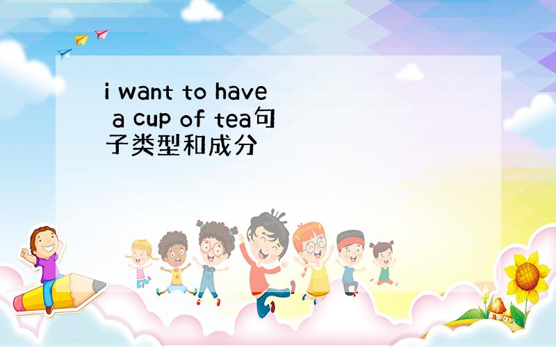 i want to have a cup of tea句子类型和成分