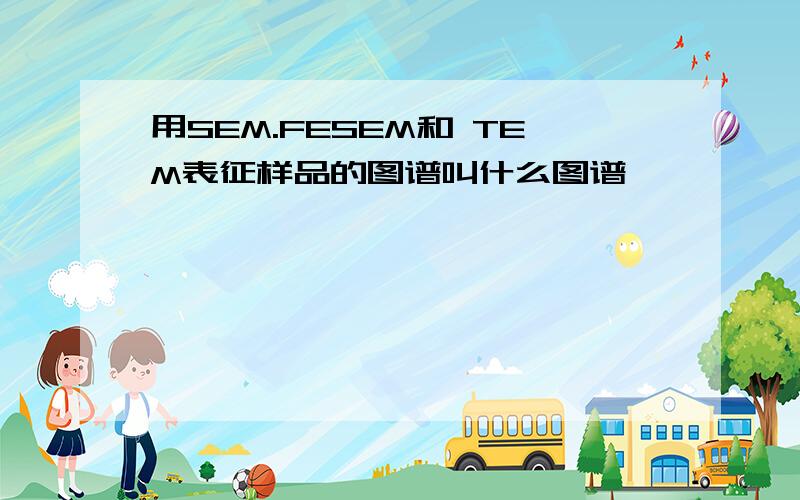 用SEM.FESEM和 TEM表征样品的图谱叫什么图谱