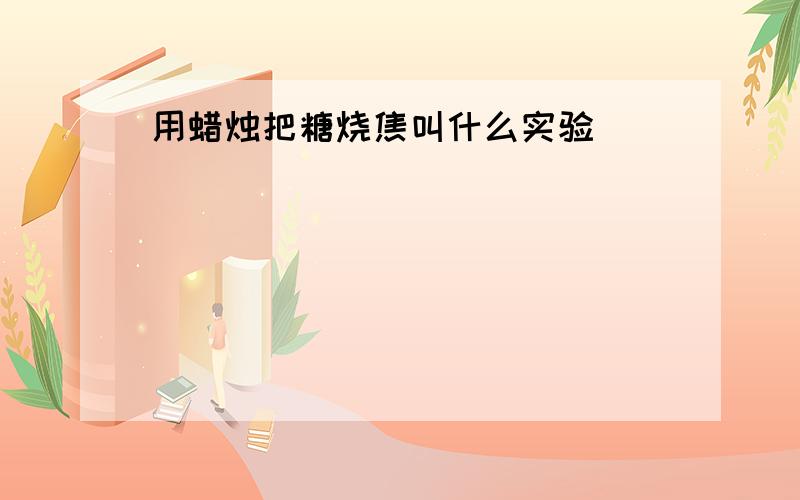 用蜡烛把糖烧焦叫什么实验