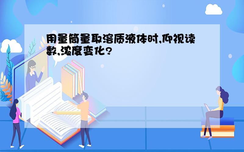 用量筒量取溶质液体时,仰视读数,浓度变化?