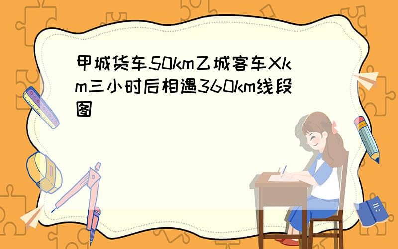 甲城货车50km乙城客车Xkm三小时后相遇360km线段图