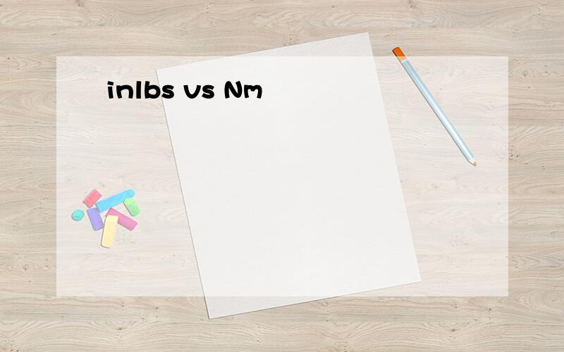 inlbs vs Nm