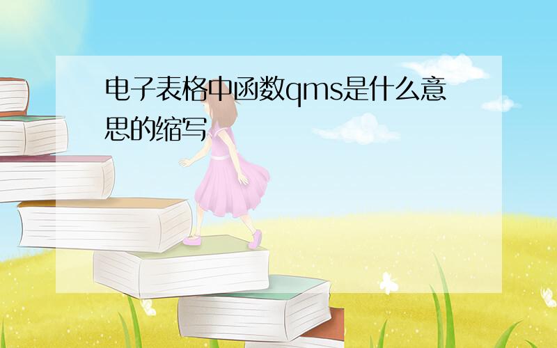 电子表格中函数qms是什么意思的缩写