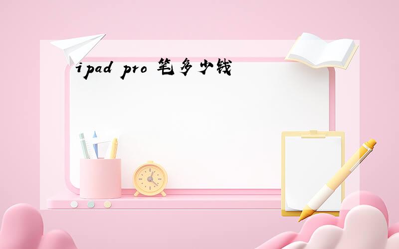 ipad pro 笔多少钱