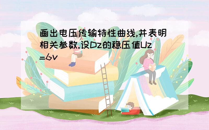 画出电压传输特性曲线,并表明相关参数.设Dz的稳压值Uz=6v