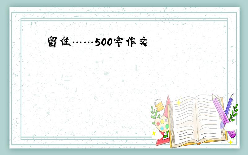 留住……500字作文