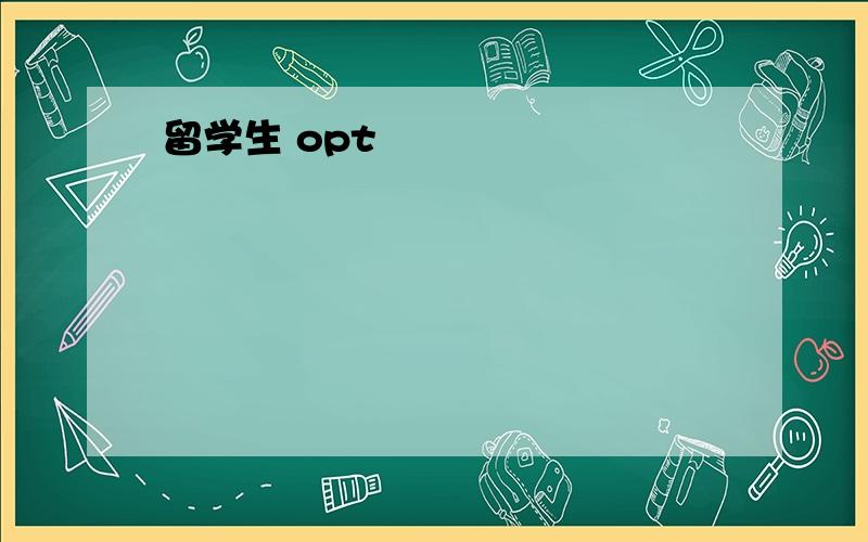 留学生 opt