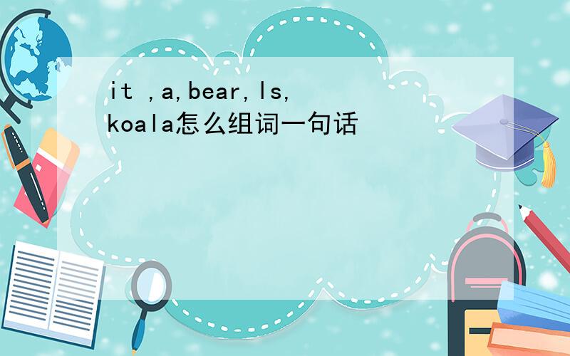 it ,a,bear,ls,koala怎么组词一句话