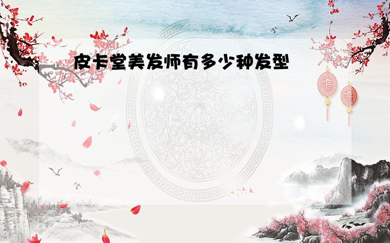 皮卡堂美发师有多少种发型