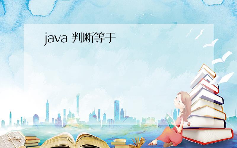 java 判断等于