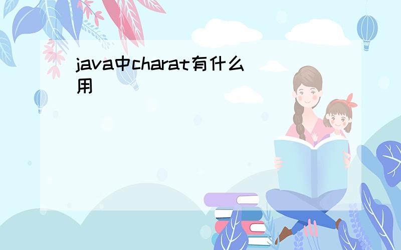 java中charat有什么用