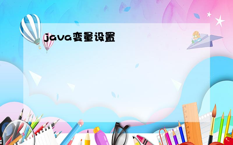 java变量设置