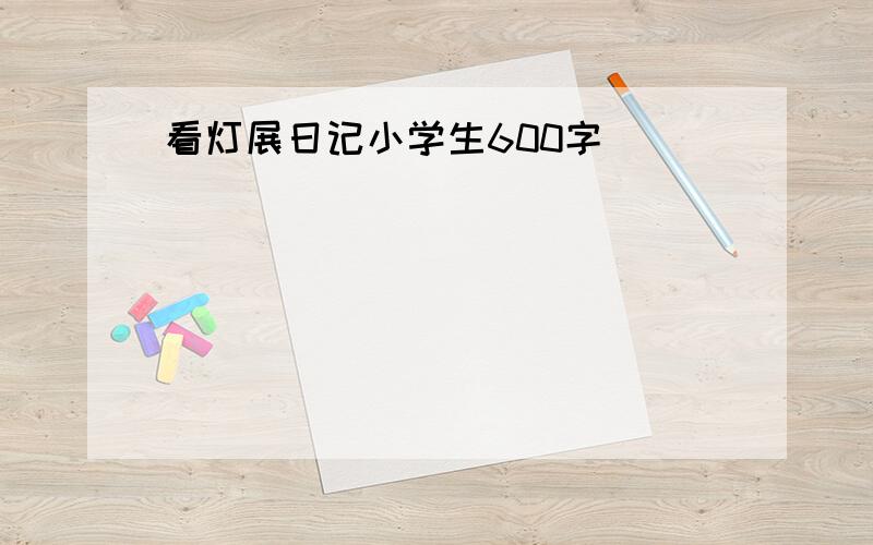 看灯展日记小学生600字