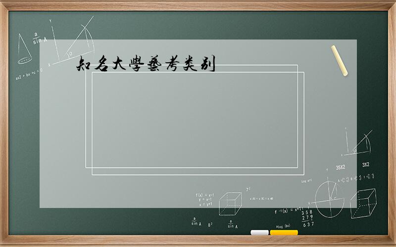 知名大学艺考类别