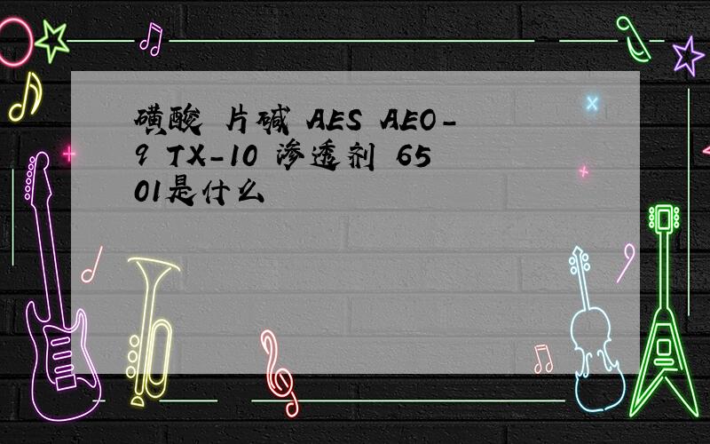 磺酸 片碱 AES AEO-9 TX-10 渗透剂 6501是什么