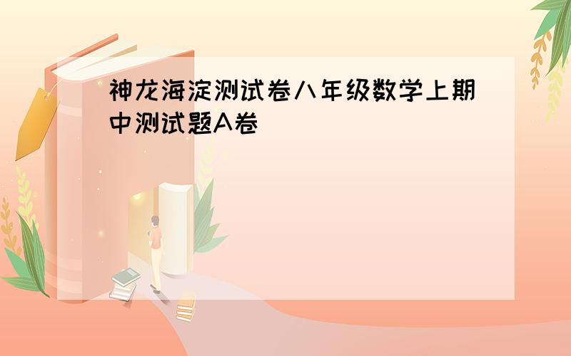 神龙海淀测试卷八年级数学上期中测试题A卷